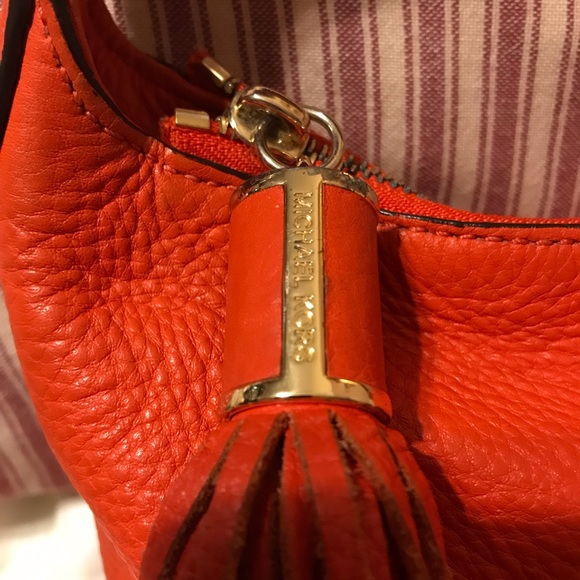 Michael Kors Authentic Purse Reddish Orange Color - Picture 10 of 12